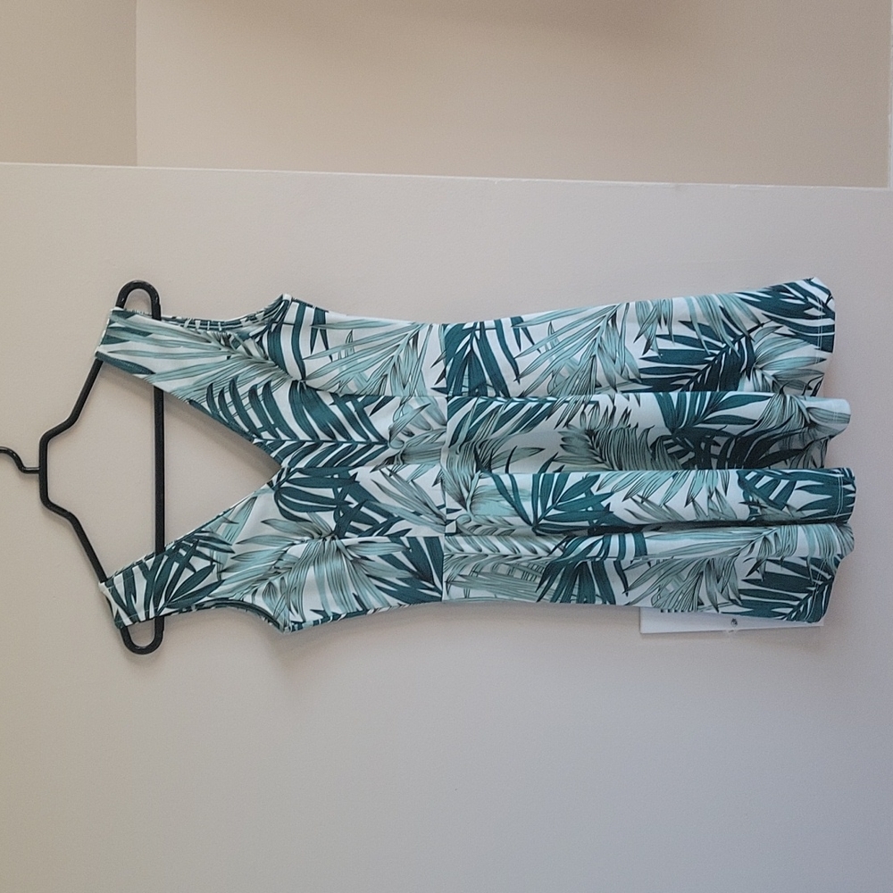 Palm Leaf Print Dress